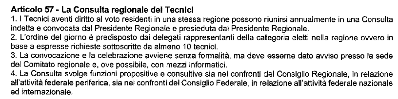 Consulta regionale dei Tecnici